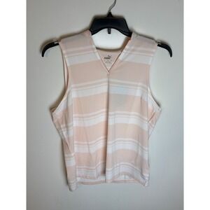 PUMA Cloudspun V Stripe Sleeveless‎ Polo Women's Size XL NWT